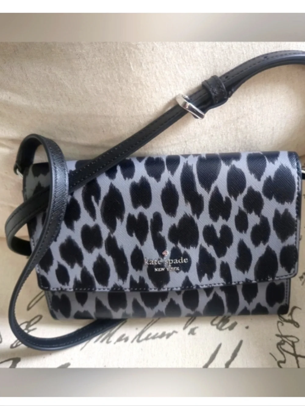 Kate Spade ♠️ Perry Leopard/ Cheetah Animal Print Leather Crossbody NWT